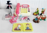 Lot Vintage Children's Toys, inc. Barbie Phone