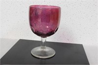 A Cranberry Colour Goblet
