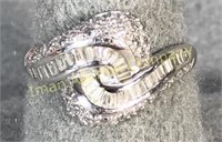 14kt White Gold Ring sz 9