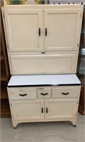 White Painted “Sellers” Kitchen Cabinet