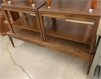 3 Pc. Walnut Mid Century Coffee & End Table Set