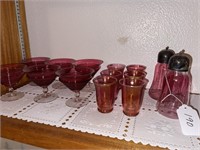 Cranberry Martini Glasses, Cups & Shakers