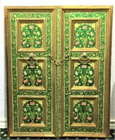 Pair of Hand Painted Decorative Brass Covered