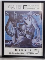 Galerie Francois Fredrich signed  Mendij poster