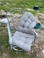 Metal Yard Chair with Cushion