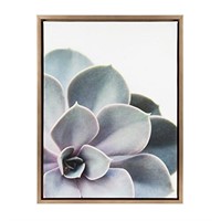 Kate and Laurel Sylvie Succulent Framed Canvas Wal