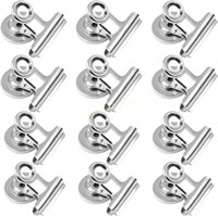 12pcs Magnetic Hook Clips  30mm & 38mm - Silver