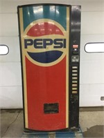 Pepsi machine.  80 in x 37 x 28.    Works and
