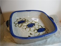 BAKING DISH - SIGNED - 3"H X 14"W X 11.7