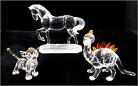 (3) Swarovski Crystal Figurines, Lion King