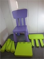 *LPO* Pair of Children's Plastic Chairs from Ikea