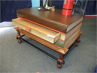 NICE BOOK FORM END TABLE W/DRAWER