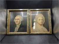 Framed Pictures George & Martha Washington