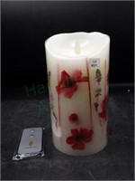 Luminara Flora Motif  Candle With Remote