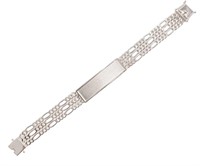 Sterling Silver- Three Strand Figaro ID Bracelet