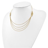 14 Kt- Four Strand Rope Chain Necklace