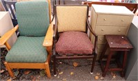 5pc. incl. 2 Chairs & Oak Stand