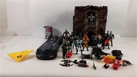 Batman : figurines, Batmobile, manoir dt années 90