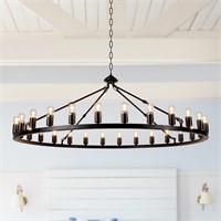 Black Chandelier 53   Wagon Wheel Chandelier 28