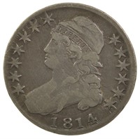 Fine-12 1814 Half Dollar
