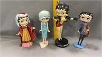 Four Betty Boop Figurines