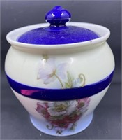 Hand Painted Floral Lidded Jar