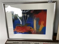 Jungle cat print, framed