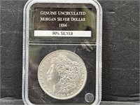 1884 Graded UNC Morgan Silver Dollar Coin