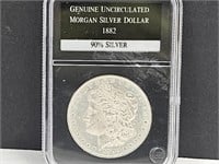 1882 Graded UNC Morgan Silver Dollar Coin
