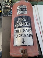 Fire blanket metal canister empty