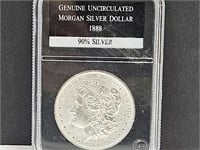 1888 Graded UNC Morgan Silver Dollar Coin