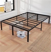 E6218  Metal Bed Frame Full Size 18 Inch - Black