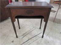 WALNUT PARLOR/ENTRY TABLE 30"T X 28"W X 15"D