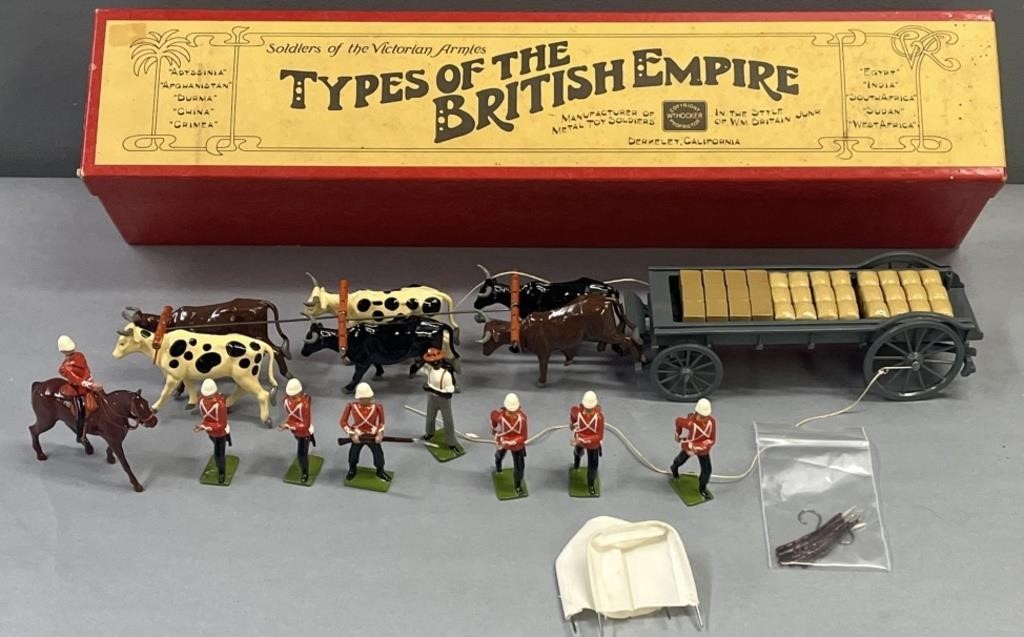 Hocker British Empire Lead Figures & Ox Wagon