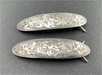 STERLING SILVER HAIR CLIPS