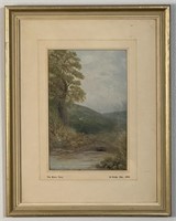 "The River Tavy" H. Webb May 1910 Painting