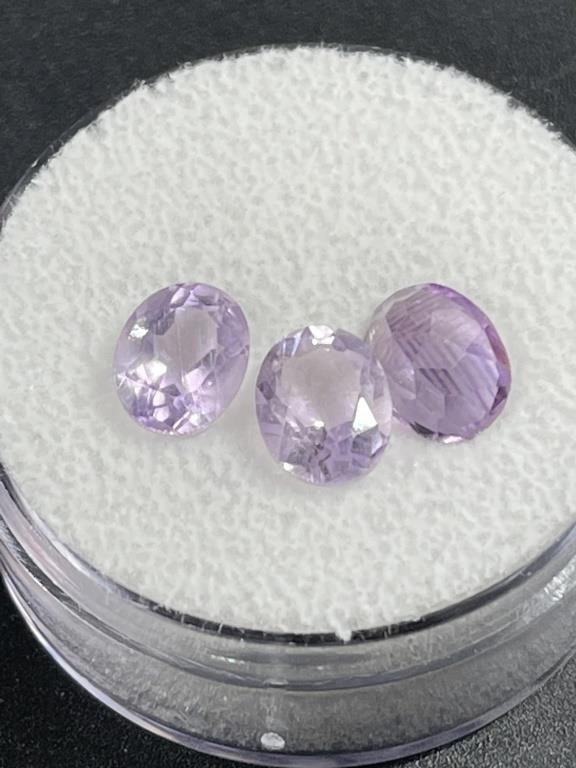 5 CTS Oval Cut Amethyst Gemstones