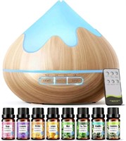 Huinnethrey Aroma Diffuser with 8 Essential Oils G