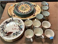 Lenox Winter Greetings:  dinner plates (7), mugs