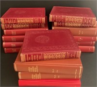 16 Piece Decorative Books Gold and Red