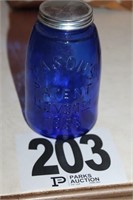 Blue Mason Jar - 5.5"