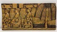 Carved Wooden African Plaque