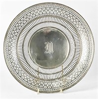 Sterling Silver Pierced Serving Plate, 197.1g