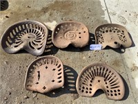 Lot of 5 Antique Tractor Seats