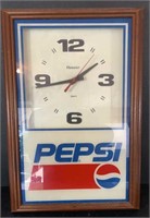 Pepsi Clock 13" X 18"