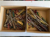 2 x Box Lots Assorted Screw Drivers etc