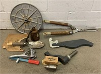 Assortment of Tools - Shovel, Saw Blades & More