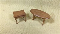 Miniature dollhouse furniture living room  tables