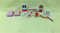 Extra extra small plastic doll house furniture