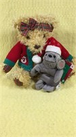 9" Christmas Hallmark Merrily bear and